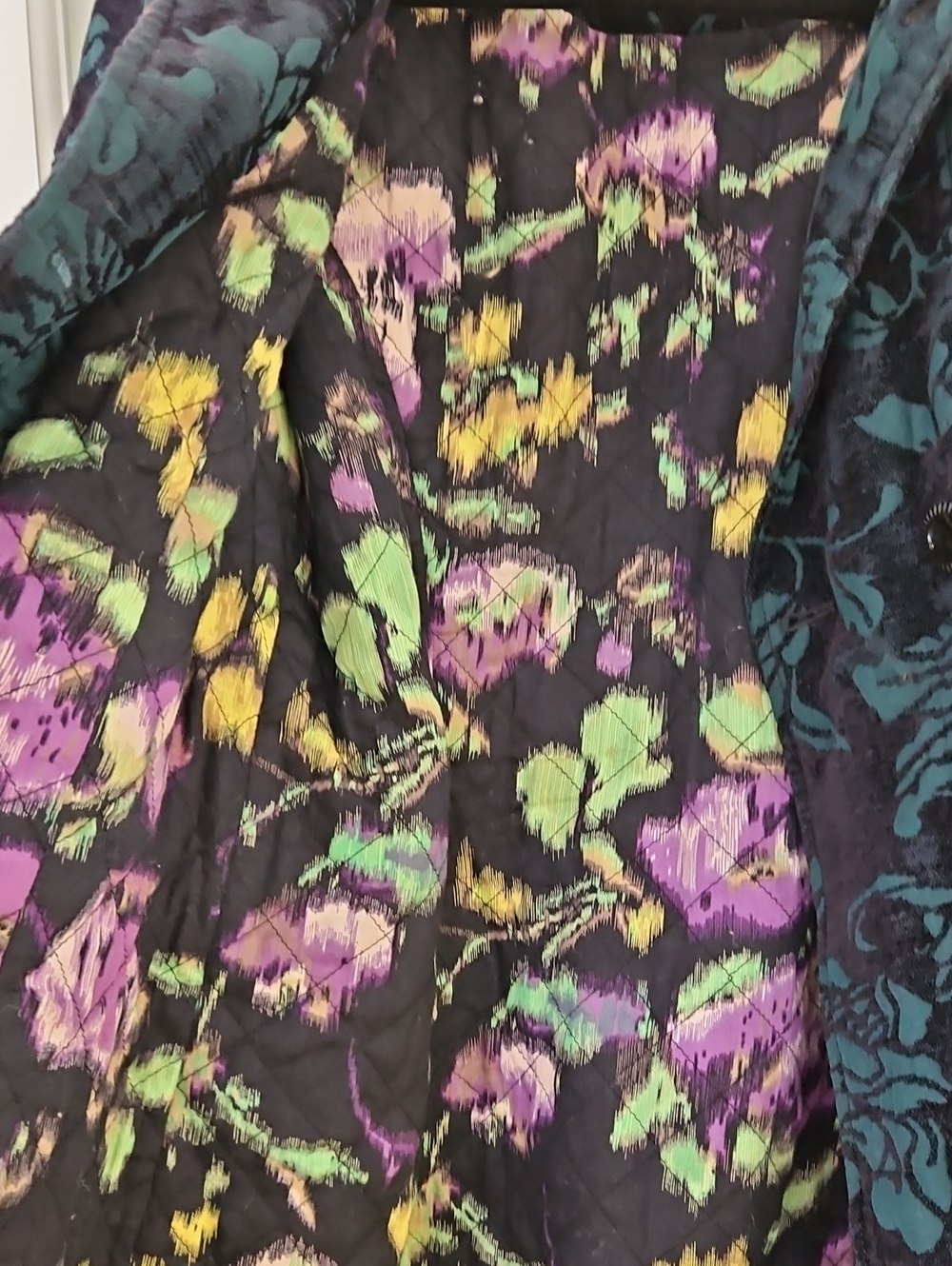 VTG Anthropologie Elevenses Brocade Ruffle Trench Co Size 12 - Picture 11 of 13